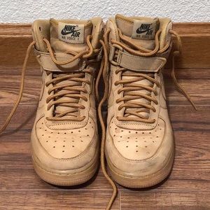 Tan Nike Air Force 1 Hightops